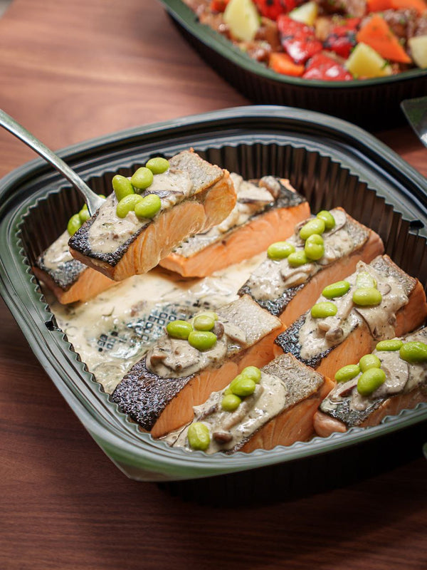 Grilled salmon fillet with herb sauce from the Fortune Surf Feast