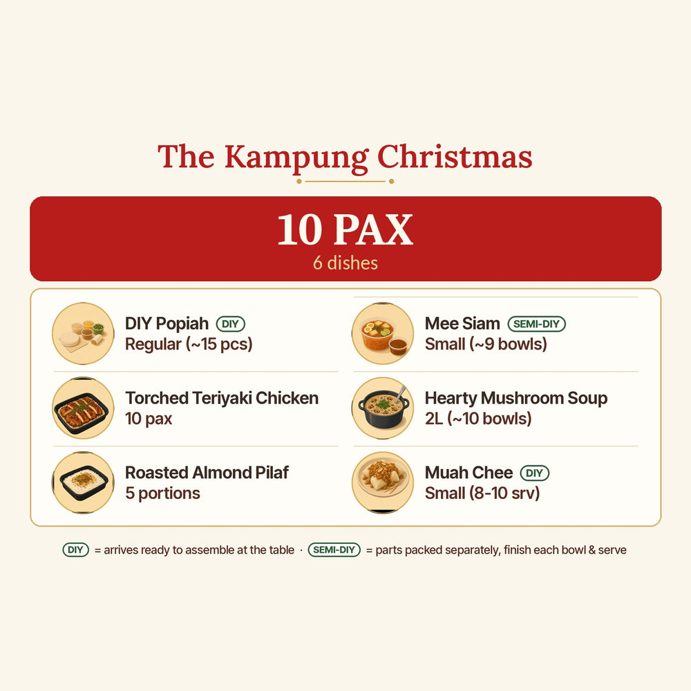 The Kampung Christmas for 10 pax: 6 dishes